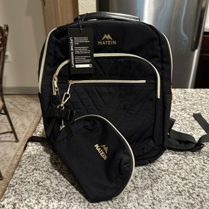 Matein laptop backpack women’s with small zipper pouch 5 zipper pockets